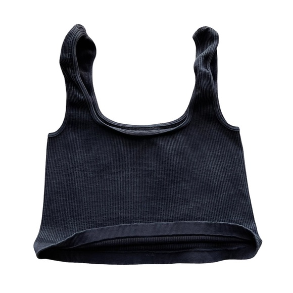Free People Tops - Free People Happiness Runs Square Neck Crop Top in Black Size M/L NEW